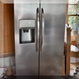 N01. Frigidaire stainless steel 2-door refrigerator. 